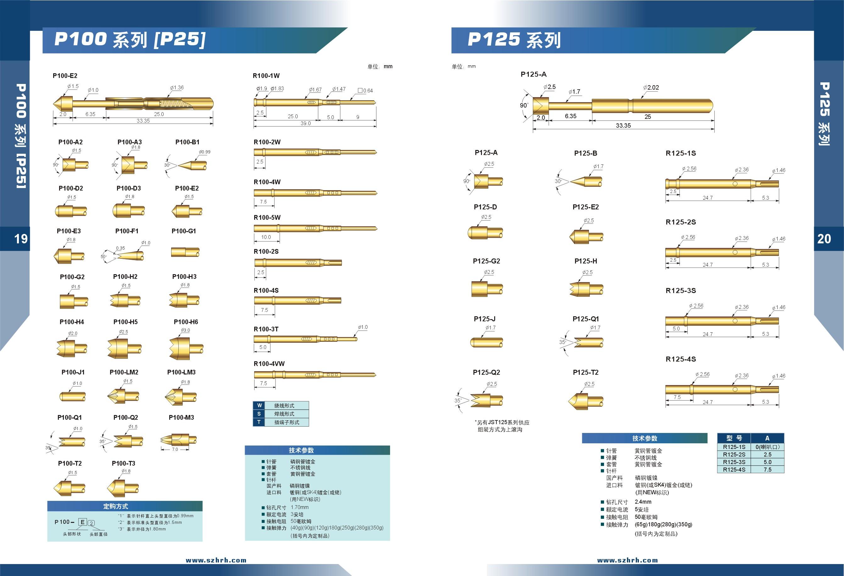 PCB測試探針規(guī)格型號(hào)有哪些呢