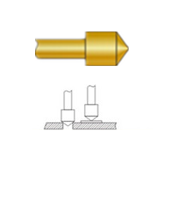 圓錐頭探針、探針用法圖、探針原理圖、測試探針圖片