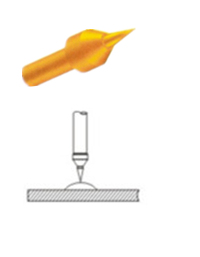 探針頭型、測試探針探針頭、探針頭部形狀、頂針頭