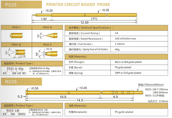 035測試探針規(guī)格、測試探針生產(chǎn)廠家